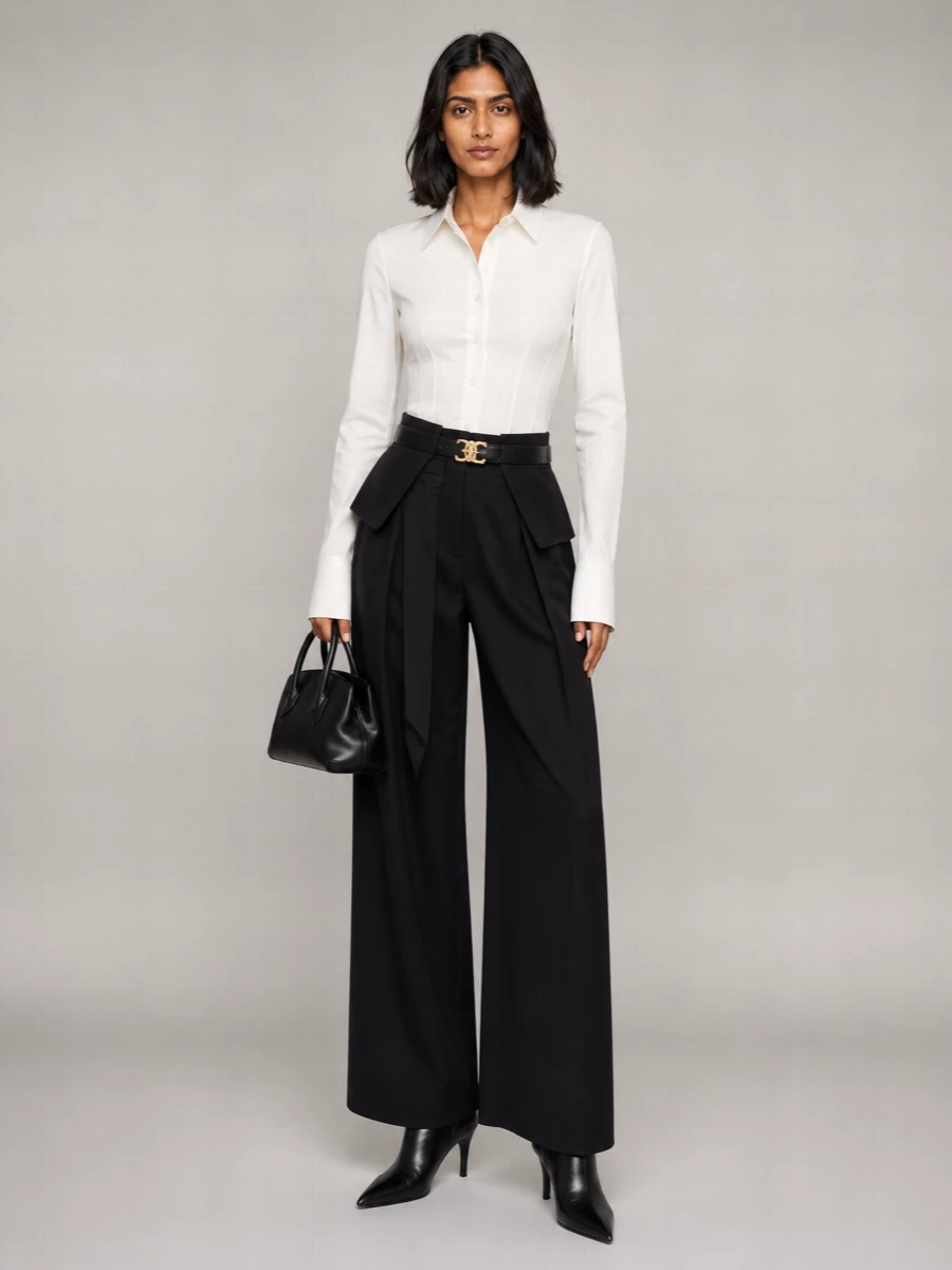 The Attico Collared Neck Fitted Silhouette Long Sleeves