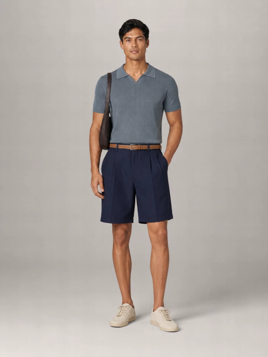 Brunello Cucinelli Cotton Ribbed Short-Sleeve Polo Shirt