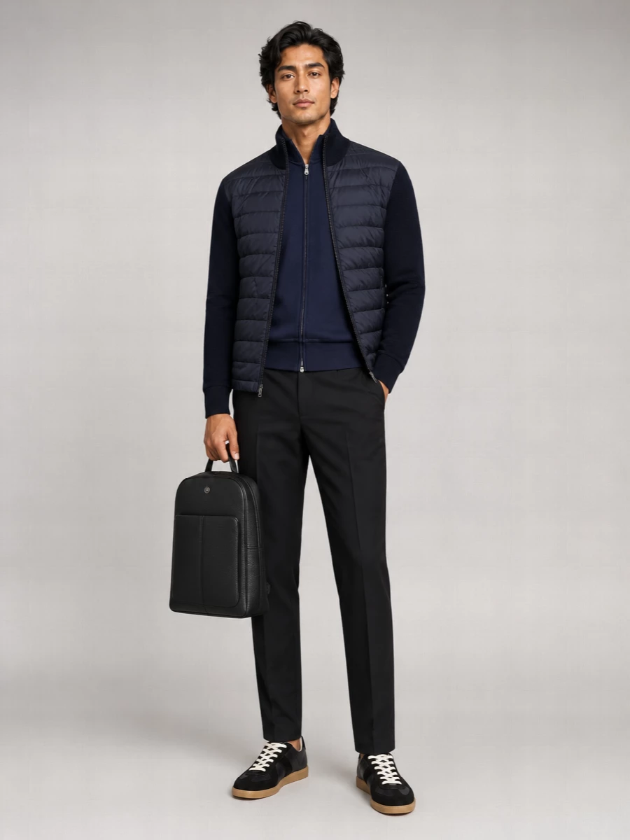 Moncler Down Padded Zip-Up Cardigan