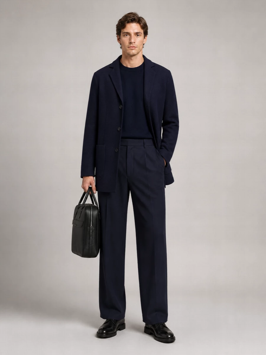 Giorgio Armani Virgin Wool Single Breasted Coat
