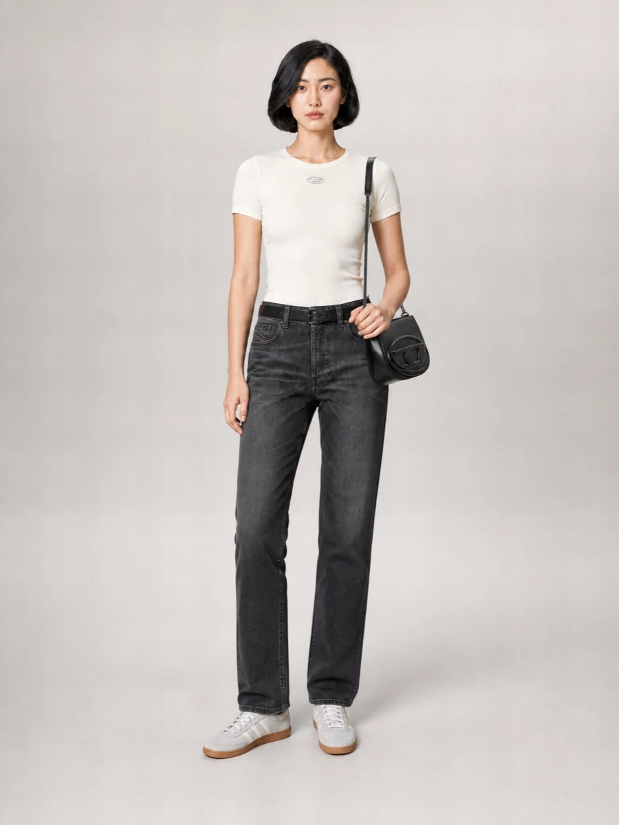 Diesel Denim Low-Rise Straight-Leg Jeans