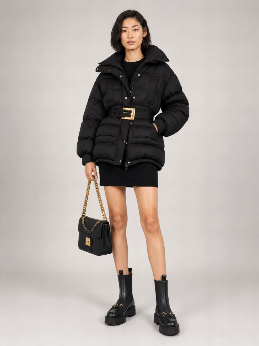 Maison Margiela New Lock Square Leather Shoulder Bag