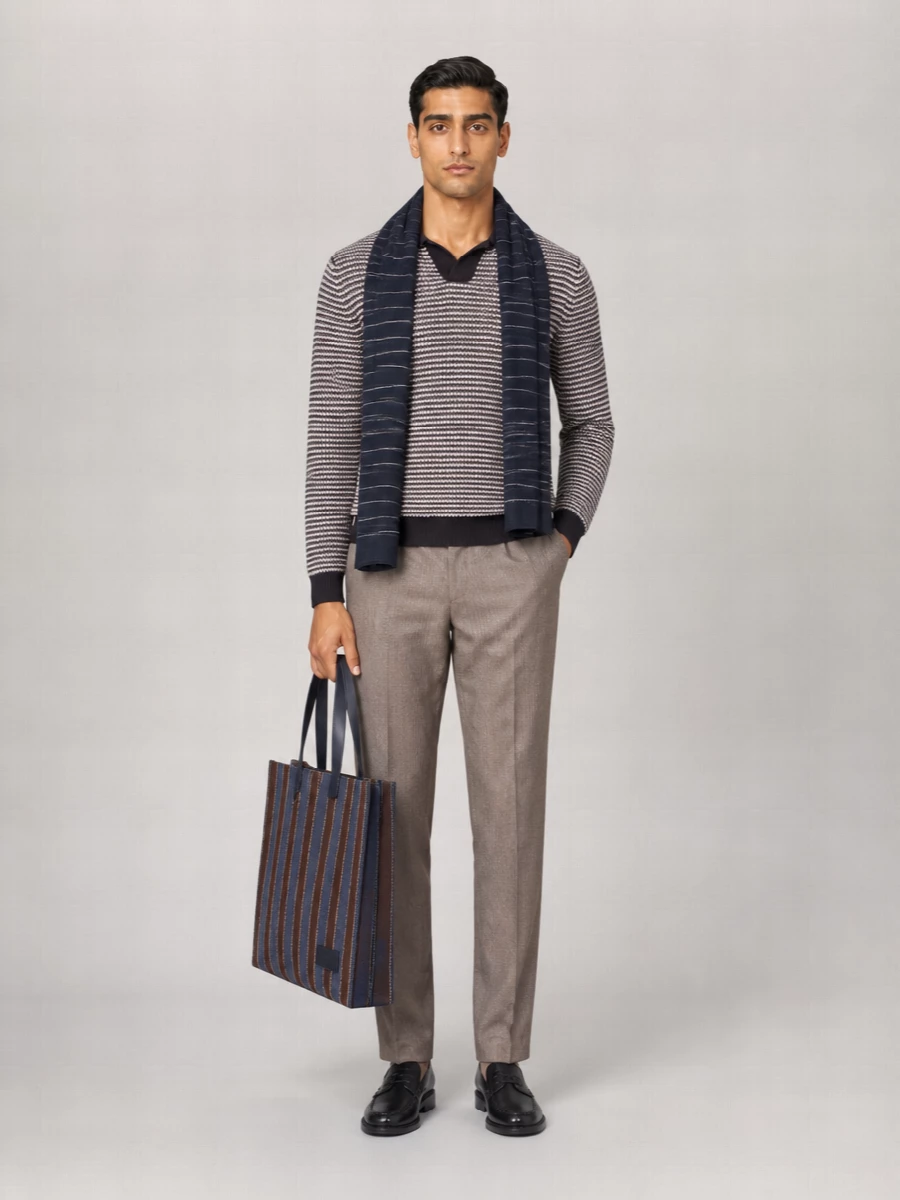 Lardini Wool Cashmere Polo Sweater