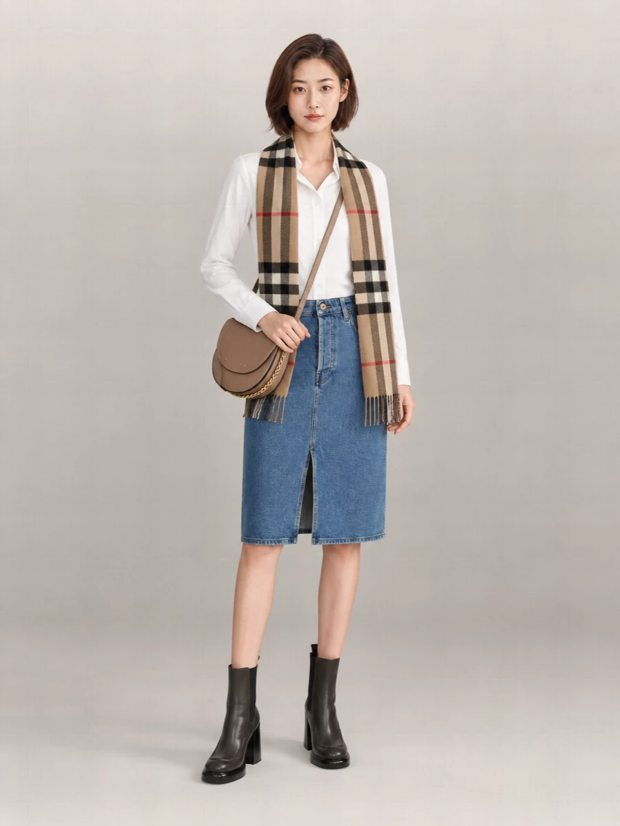 Burberry Denim Skirt