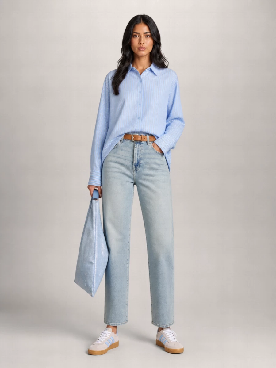 7 For All Mankind Denim Straight-Leg Trousers