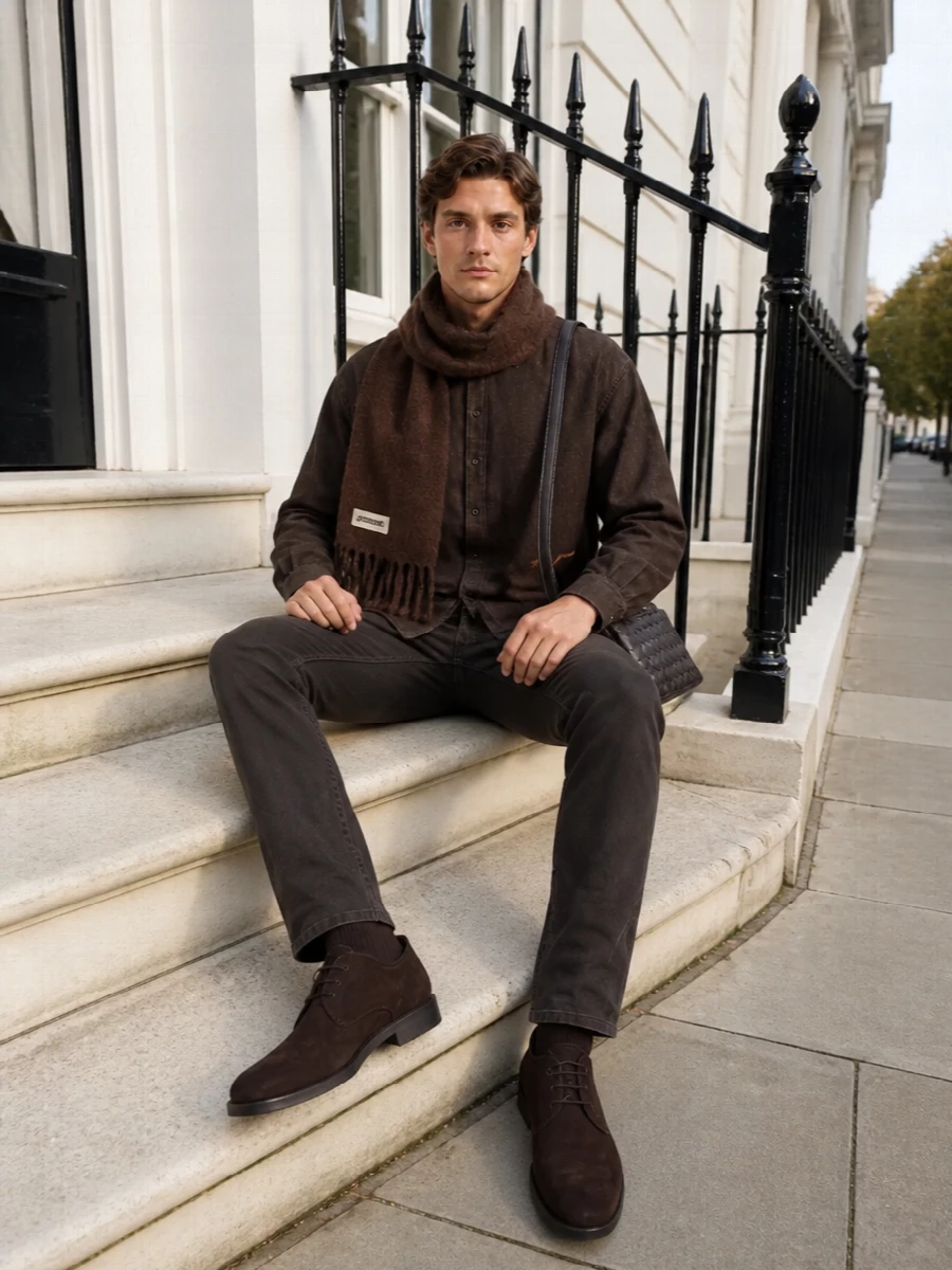 Jacob cohen brown jeans jacquemus shirt tods boots