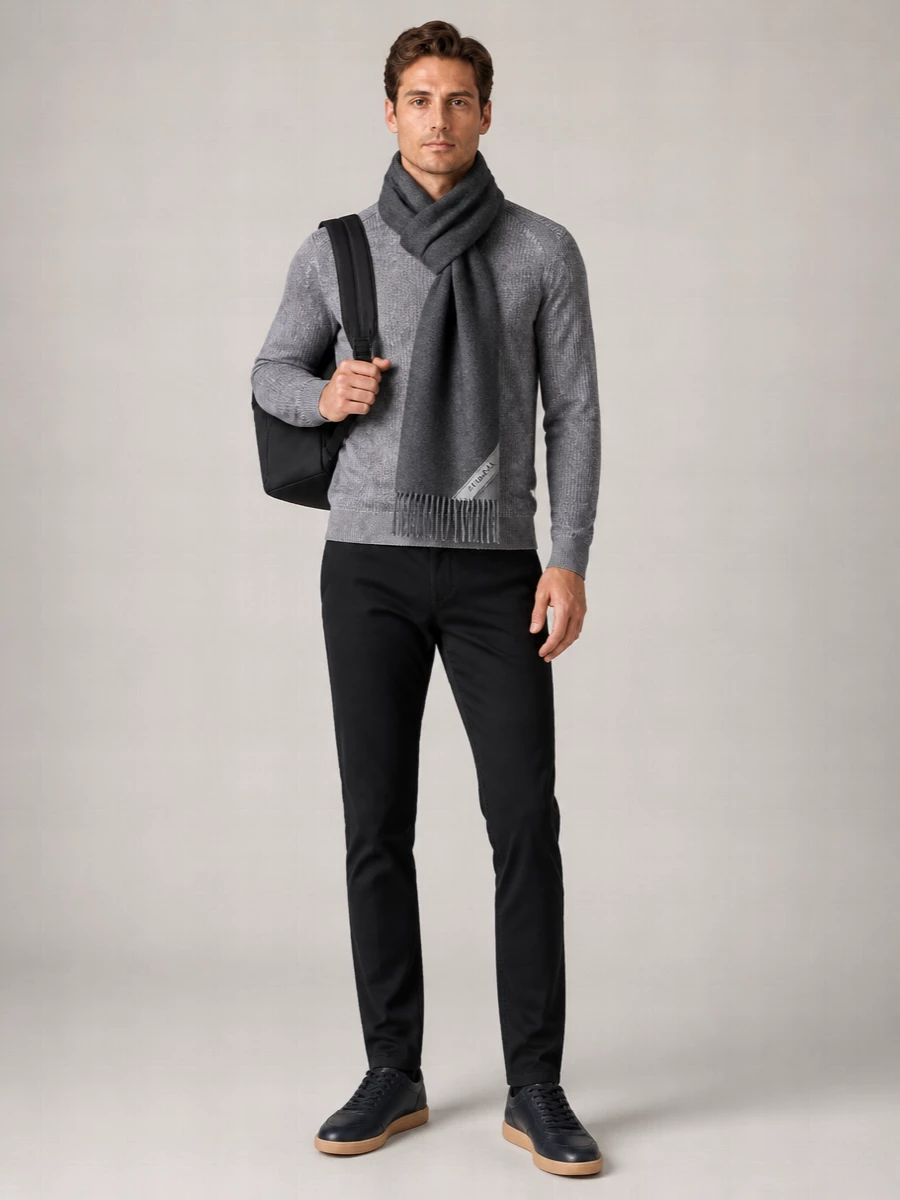 Emporio Armani Cashmere Wool Round Neck Sweater