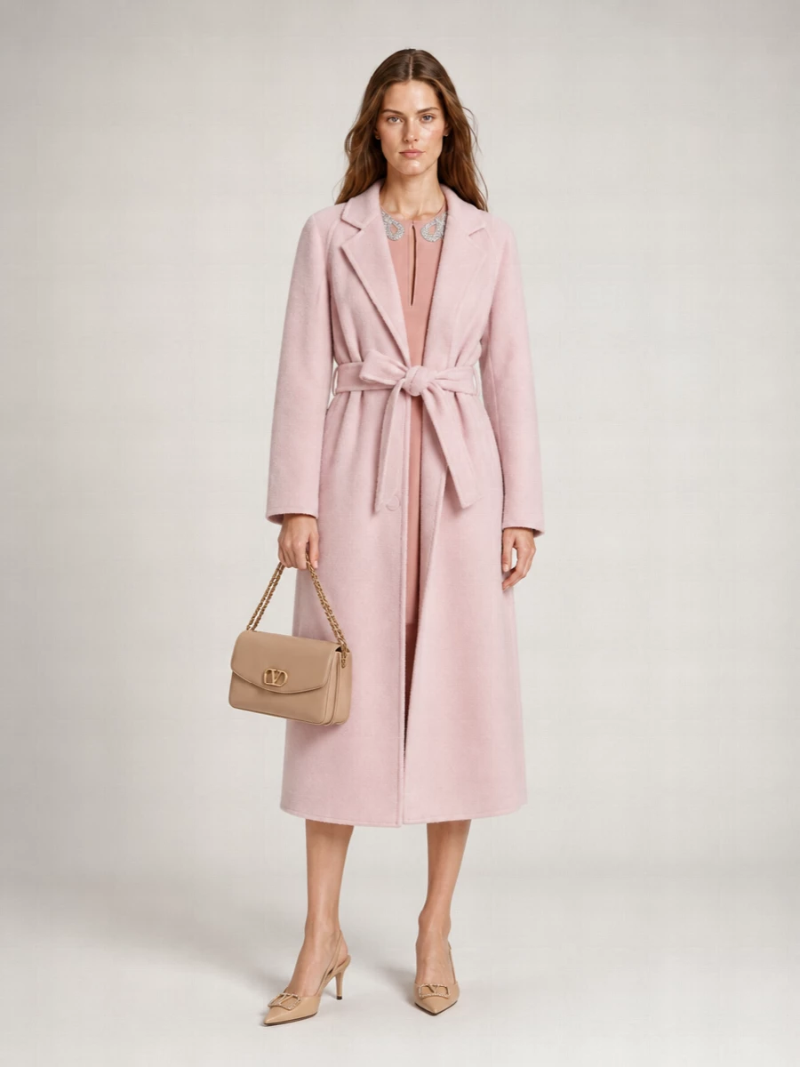 Valentino Garavani cashmere virgin wool belted coat