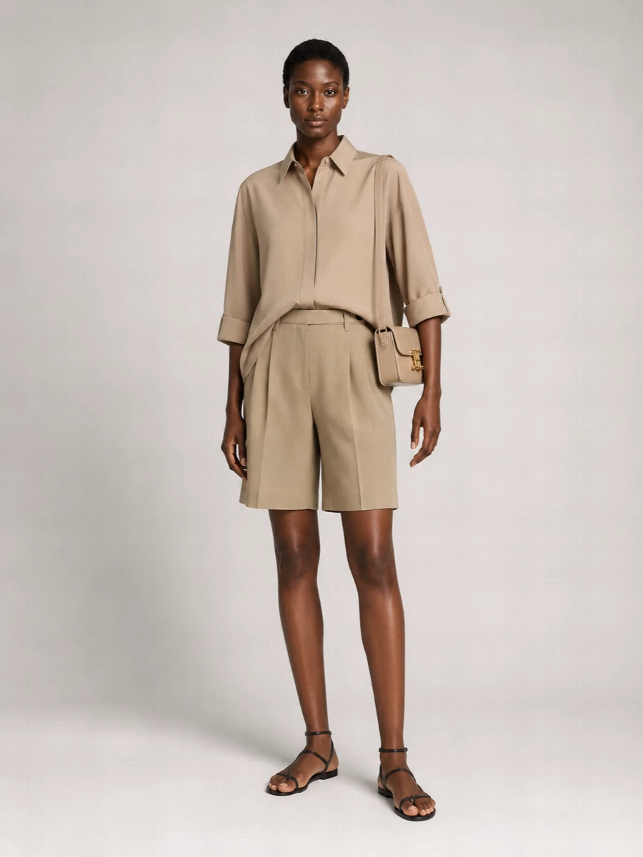 Brunello Cucinelli Wide-Leg Tailored Bermuda Shorts
