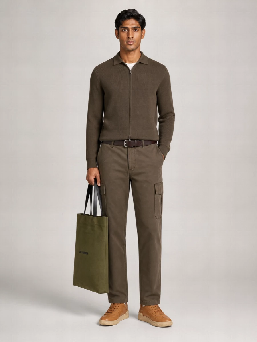 Vince Cotton Linen Cargo Trousers