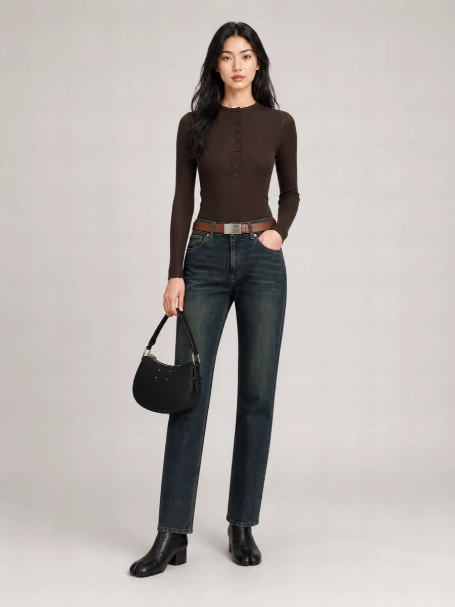 Magda Butrym Cotton Straight-Leg Jeans