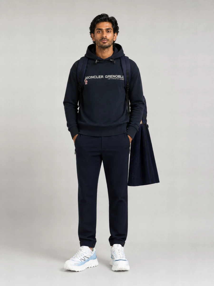 Moncler Grenoble Cotton Logo-Print Hoodie