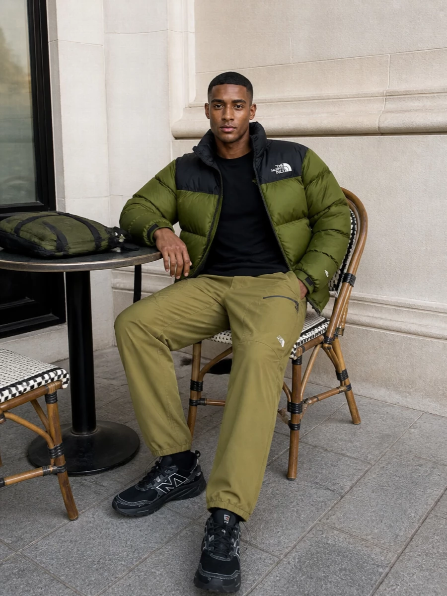 North face puffer cargo pants new balance
