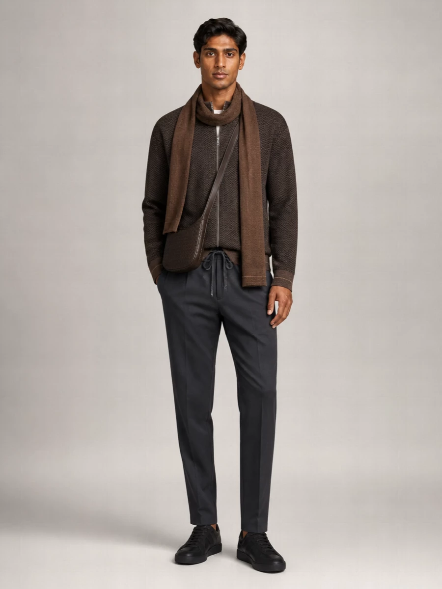 Maison Margiela Ribbed High Collar Sweater