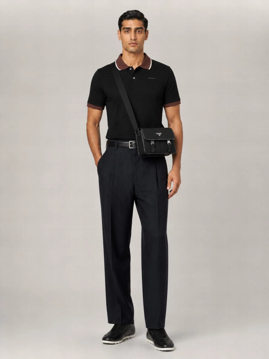 Marni Cotton Slim-Fit Short-Sleeve Polo Shirt
