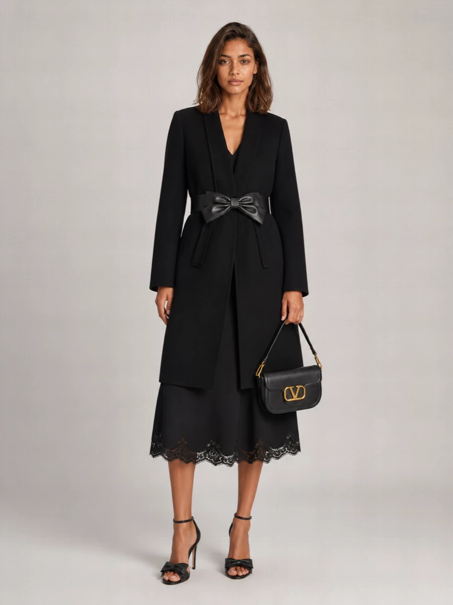 Valentino Wool Cashmere Belted Coat