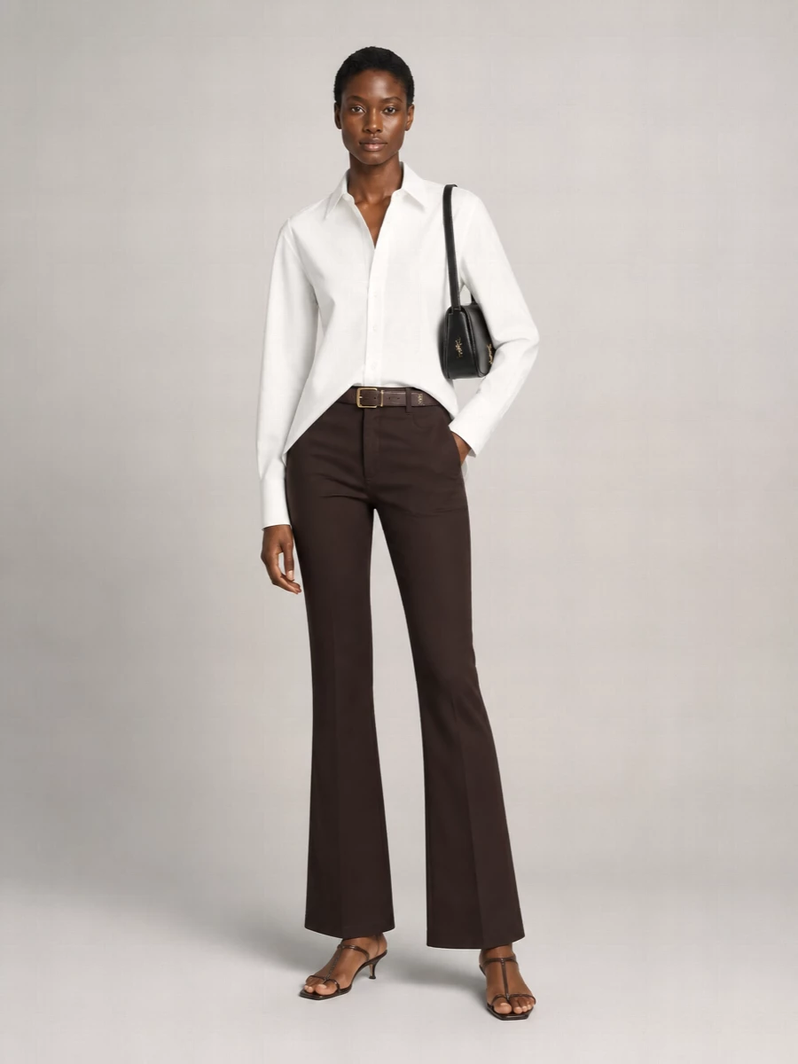 Saint Laurent Leather Slim Belt