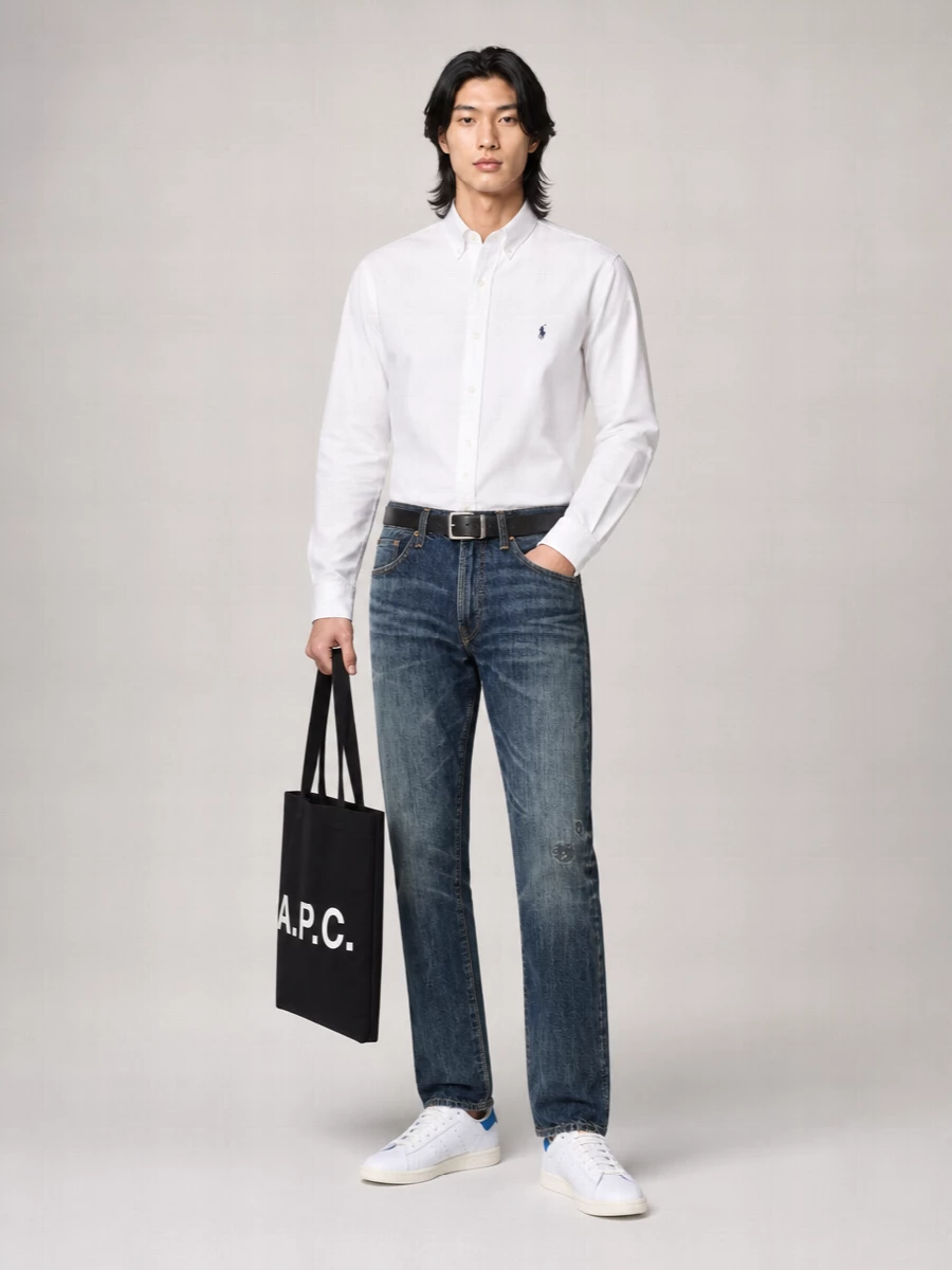Polo Ralph Lauren Distressed Five-Pocket Denim Trousers
