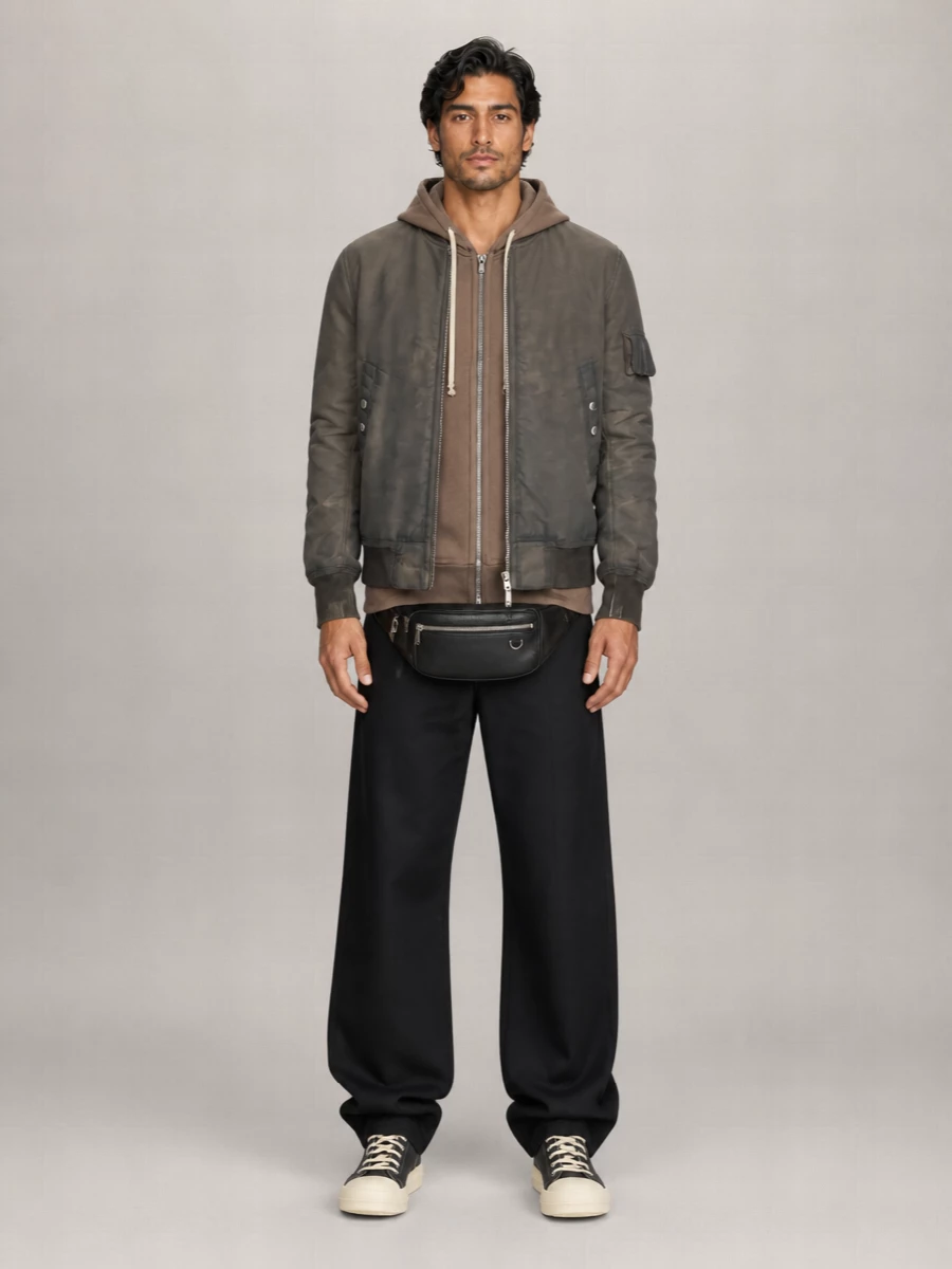 Rick Owens Drkshdw Cotton High-Top Sneakers