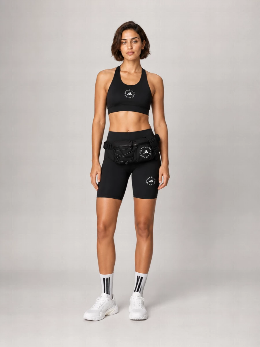 Adidas By Stella Mccartney High-Rise Ribbed Knee-Length Shorts