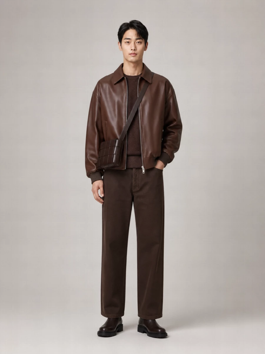 Celine Leather Bomber Jacket