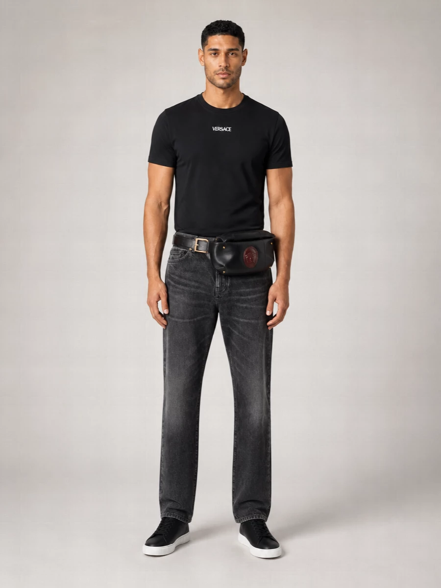 Versace Denim Straight-Leg Jeans