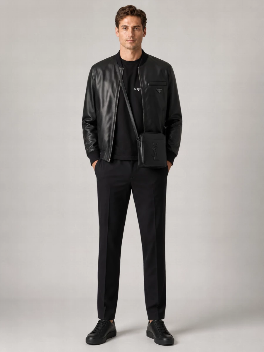 Saint Laurent Nappa Leather Shoulder Bag