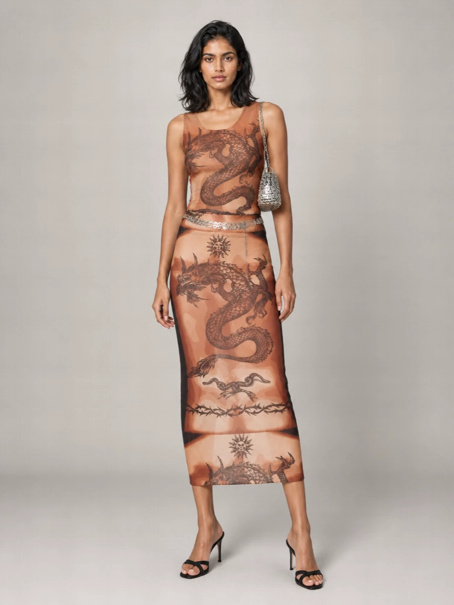 Jean Paul Gaultier Printed Tank Top