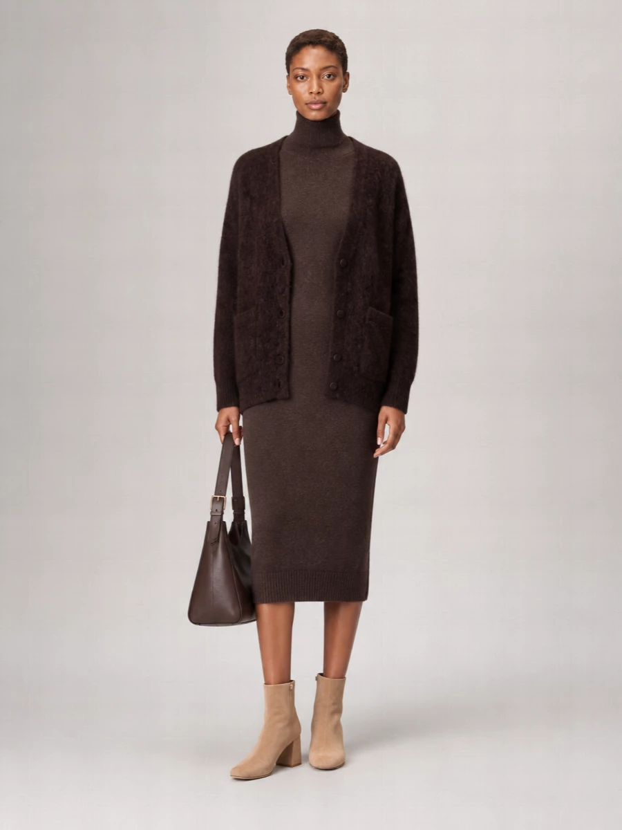 Forte Forte cashmere v-neck long-sleeve ribbed cardigan