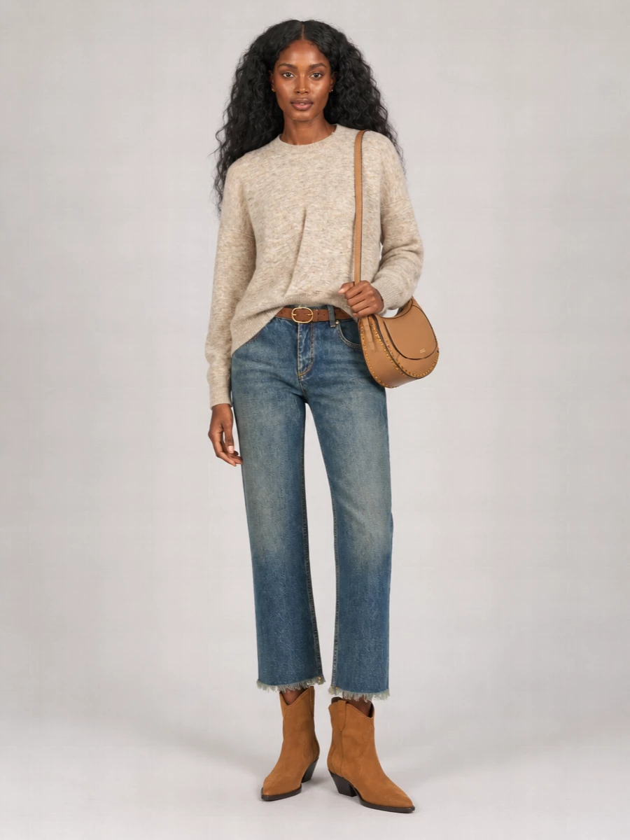 Isabel Marant Denim Cropped Trousers