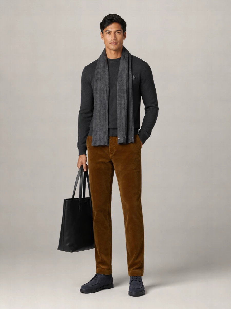 Polo Ralph Lauren Wool Ribbed Slim-Fit Crew-Neck Jumper