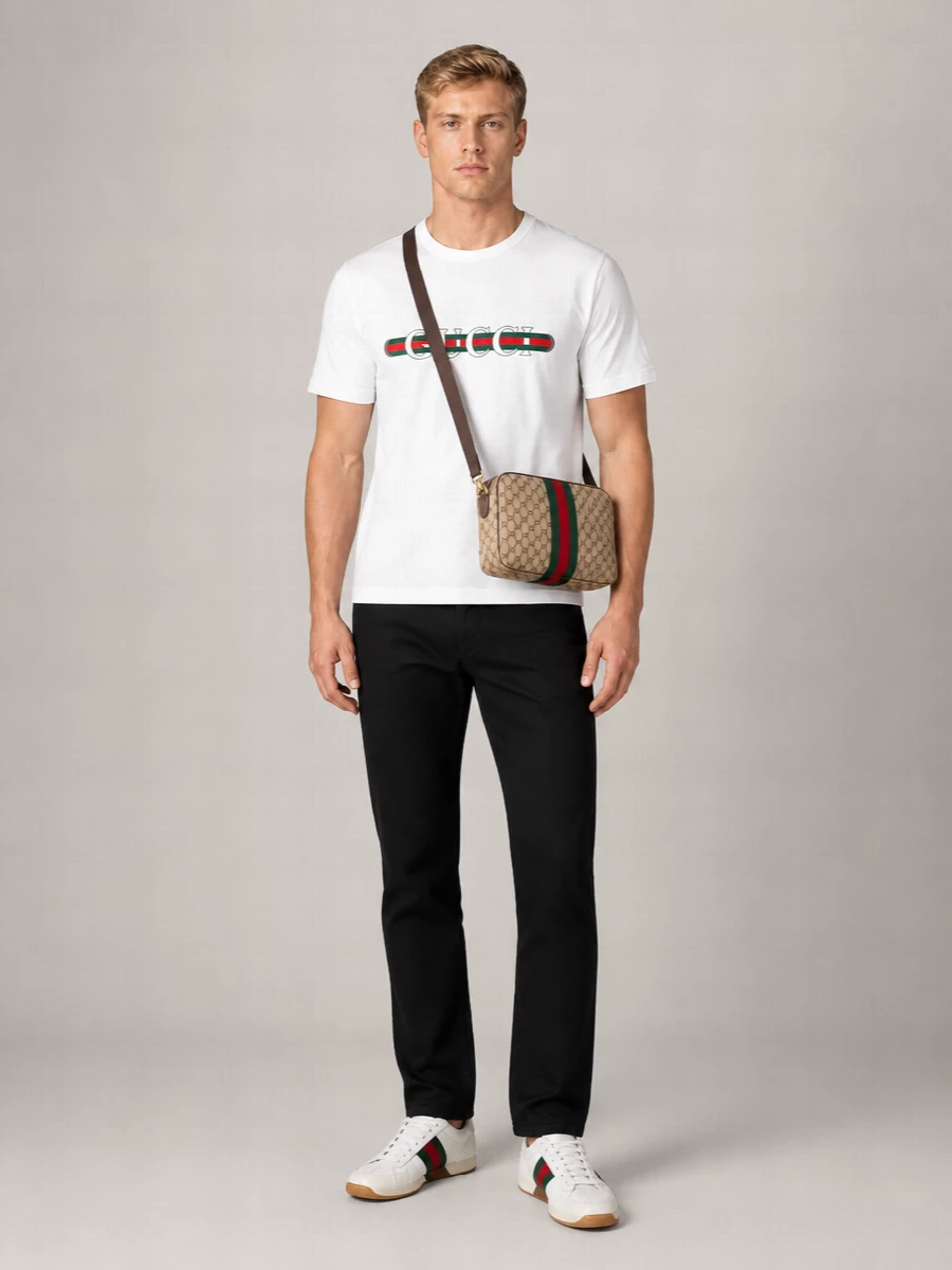 Gucci Mesh Tempo Lace-Up Sneakers