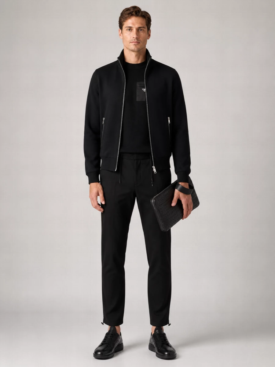 Prada reversible slim-fit stand-collar lightweight jacket