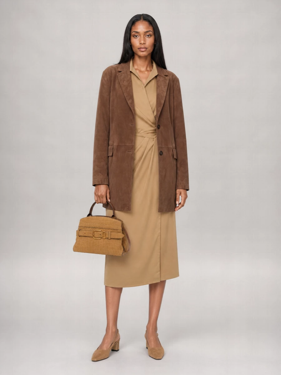 Stuart Weitzman Suede Leather Slingback Mules