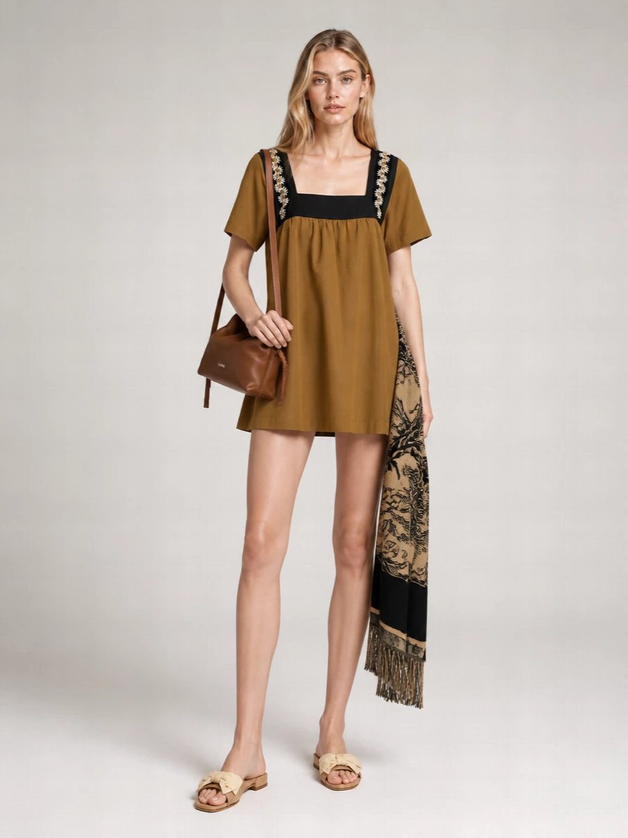 Prada Embellished Mini Dress