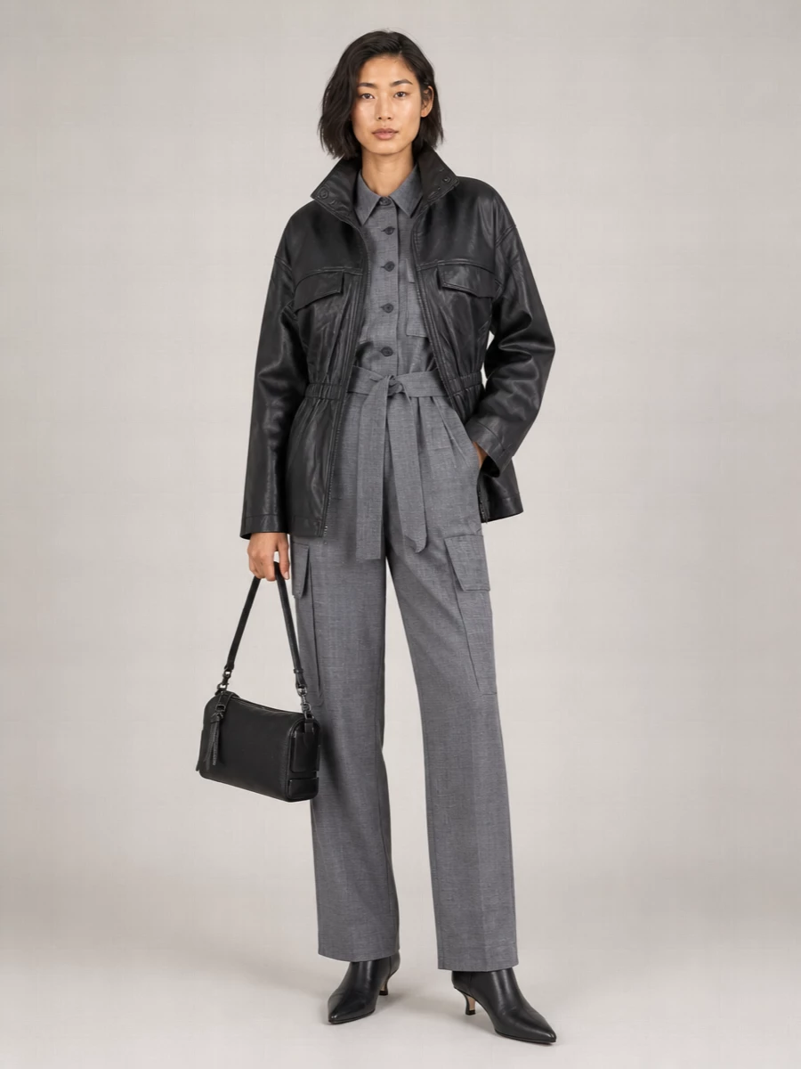 The Frankie Shop Leather Coat