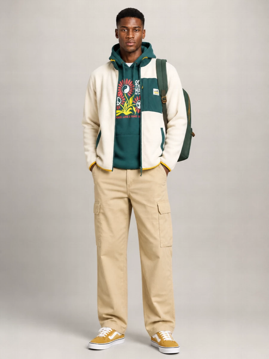 Vans Polyester Colorblock Fleece Jacket