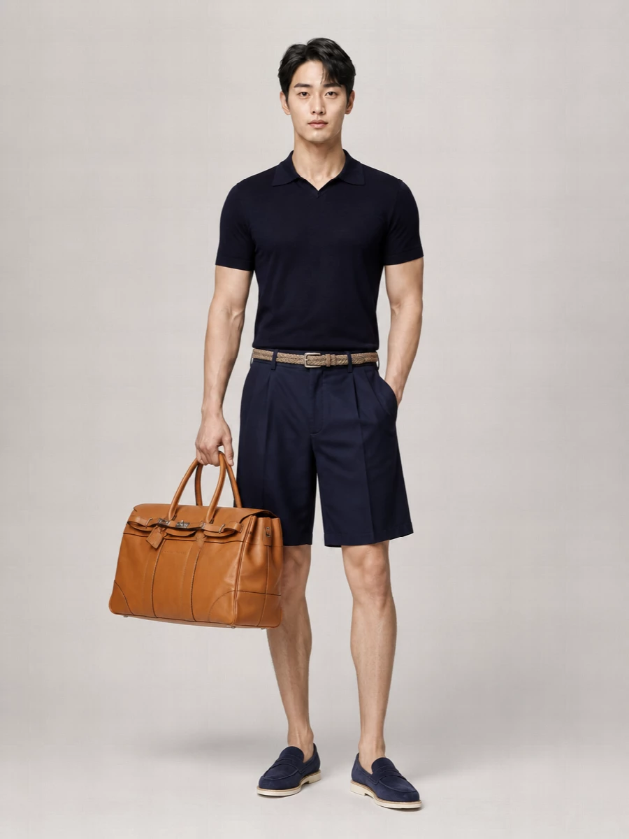 Brunello Cucinelli Cotton Ribbed V-Neck Polo Shirt