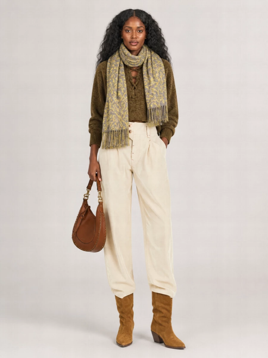 Isabel Marant Etoile Alpaca Wool V-Neck Long-Sleeve Sweater