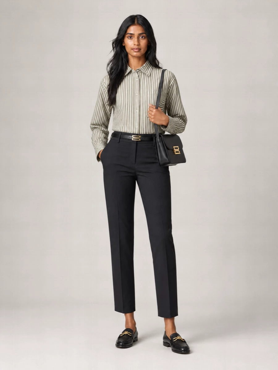 Victoria Beckham Striped Cotton Shirt