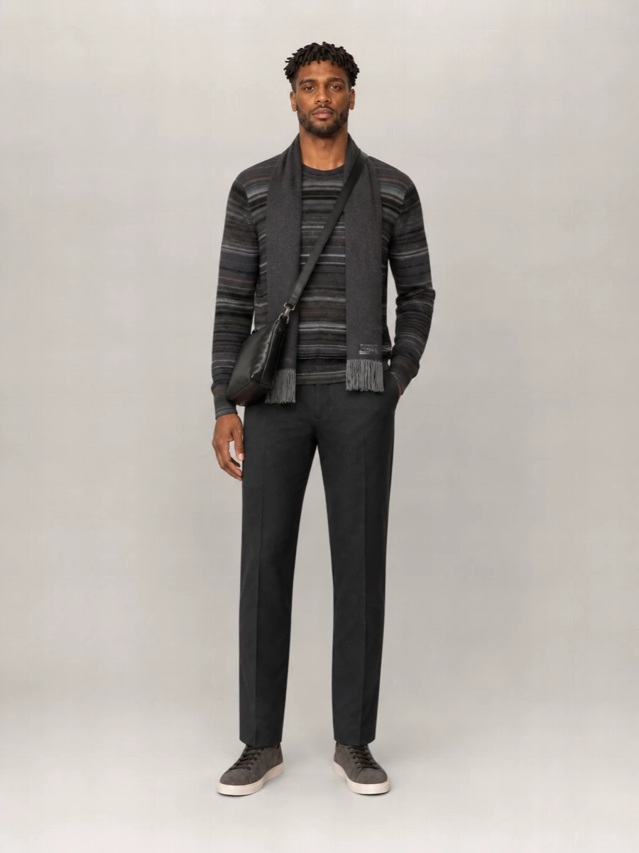 Paul Smith Merino Wool Striped Crewneck Long-Sleeve Top