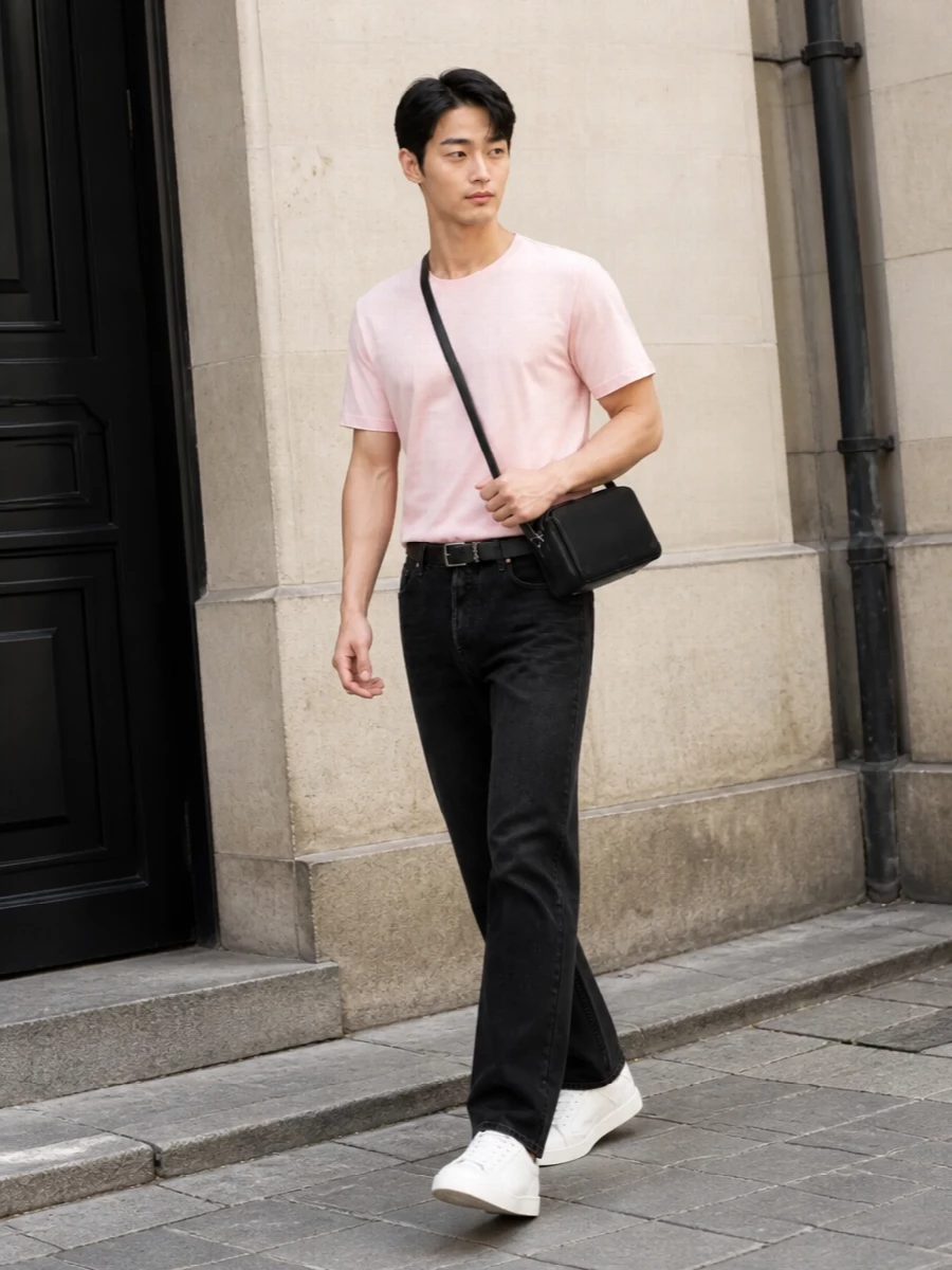 Saint laurent tee washed black jeans outfit