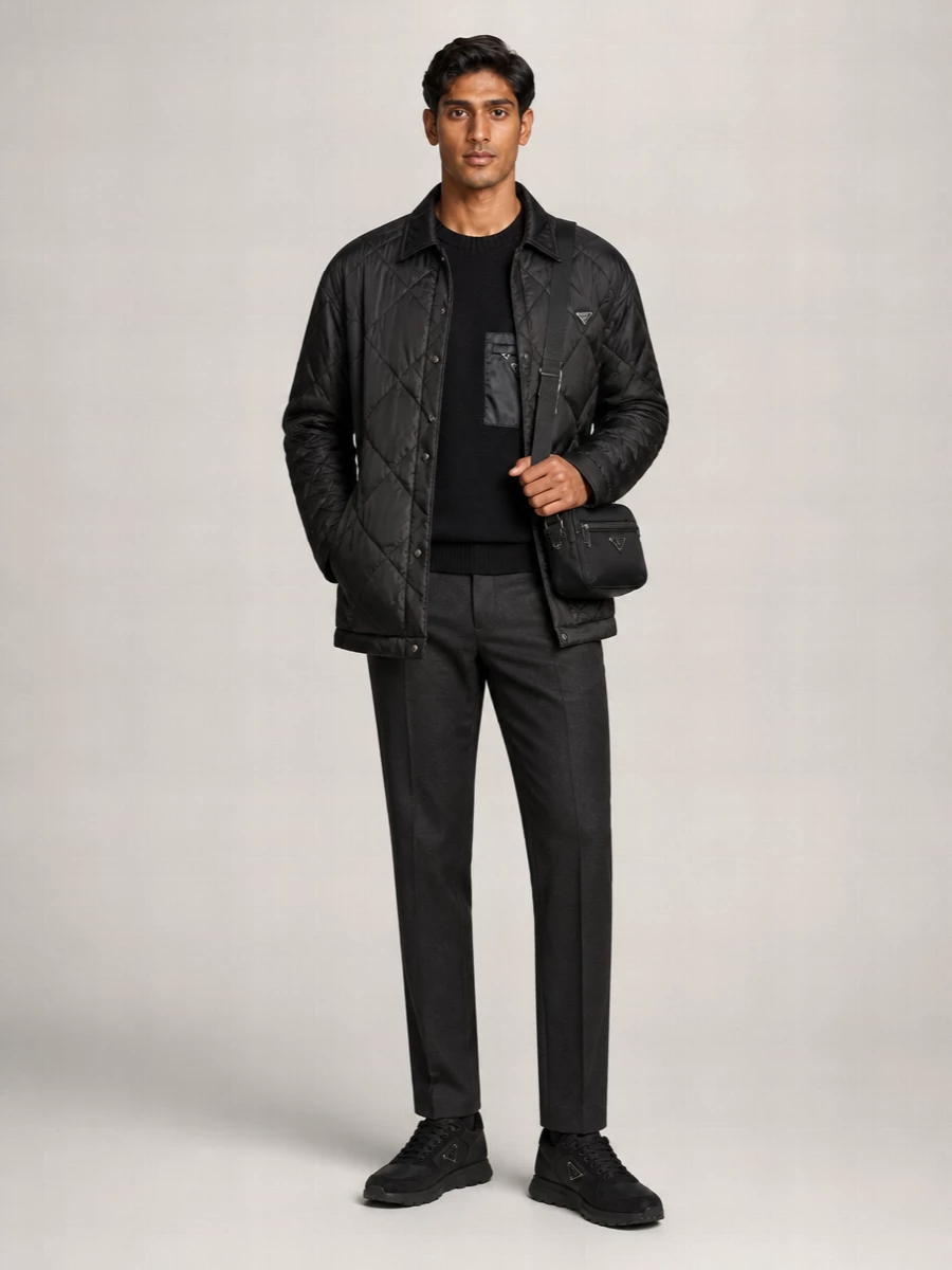 Prada quilted down padded coat