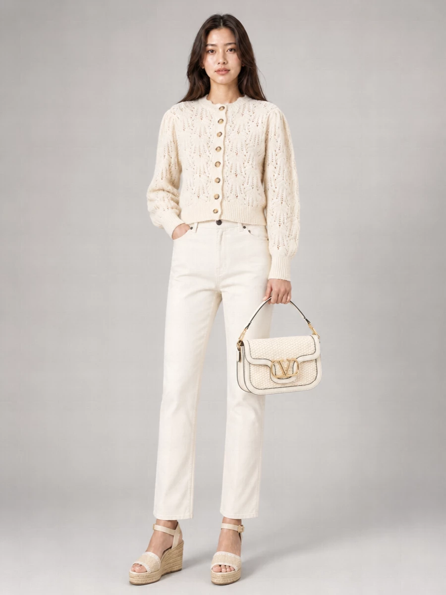 Valentino Garavani Alltime Leather Shoulder Bag