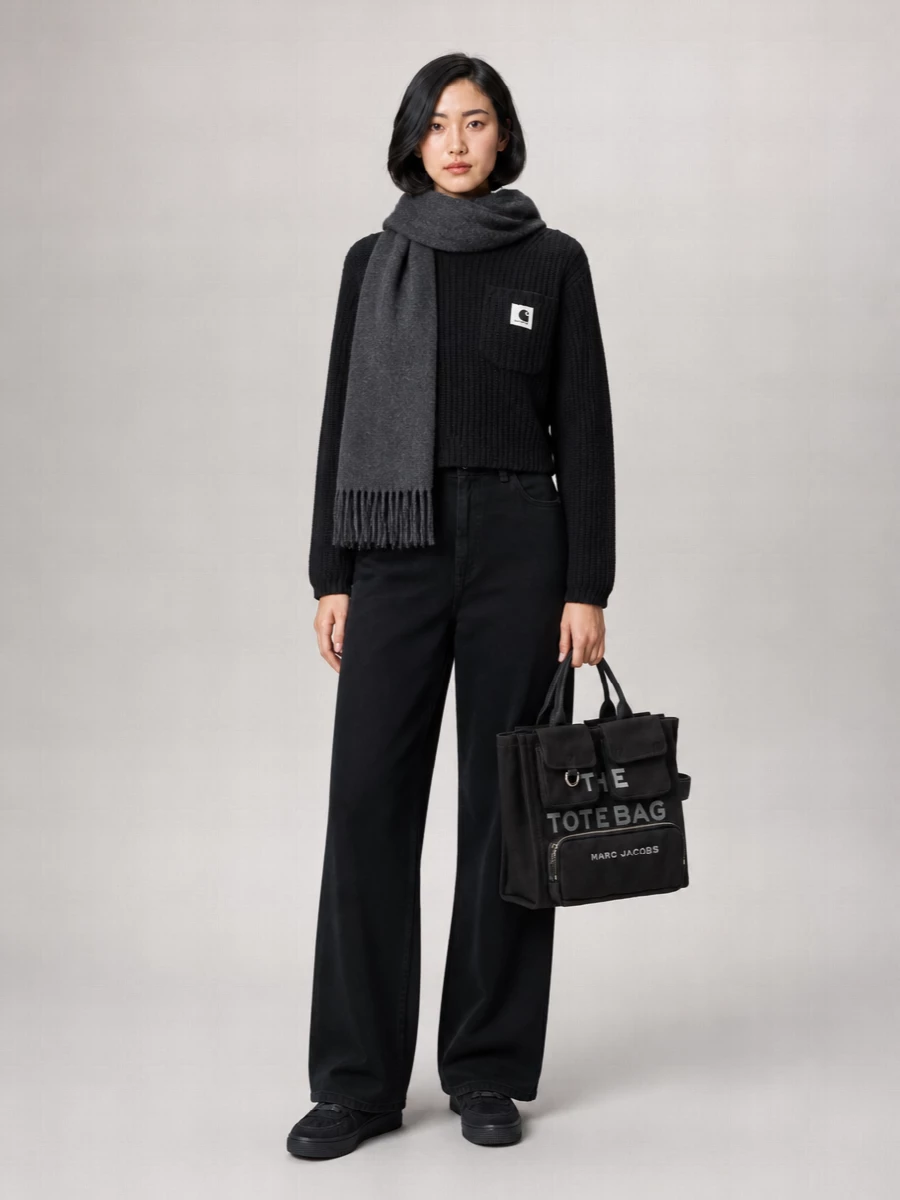 Carhartt Wip Ribbed Relaxed-Fit Cropped Jumper