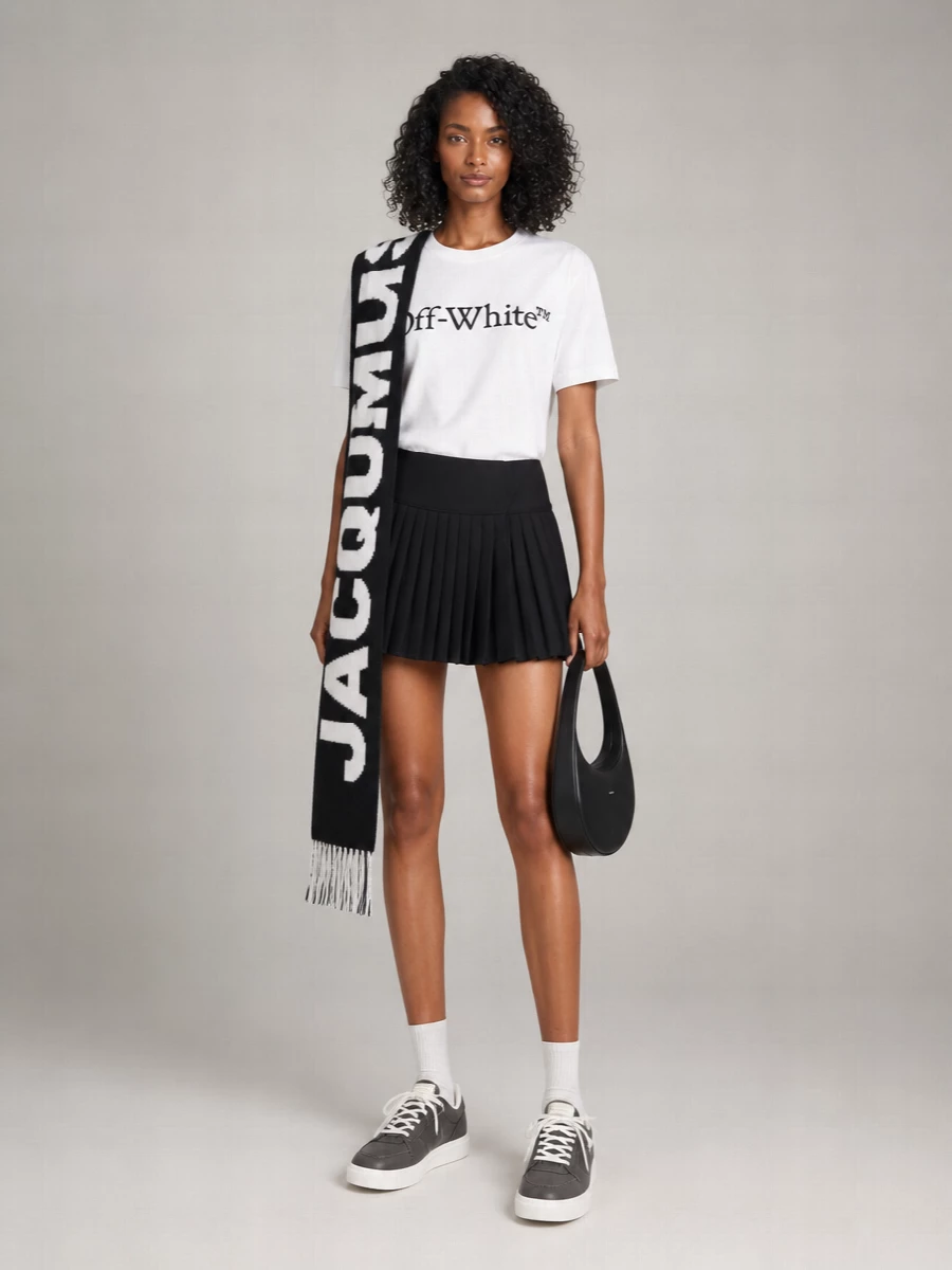 Off-White Cotton Oversized Logo-Print T-Shirt