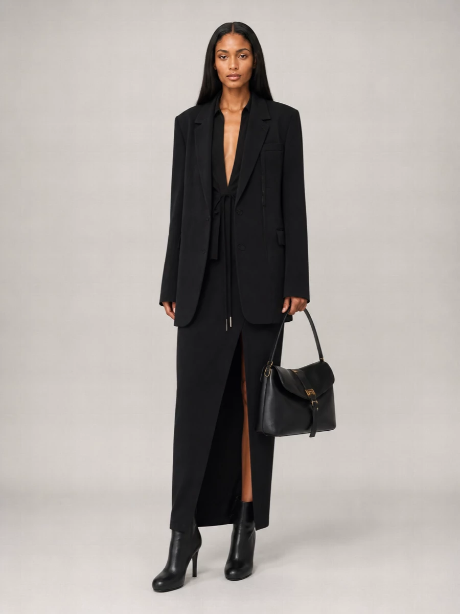 Ann Demeulemeester Denim Single-Breasted Blazer