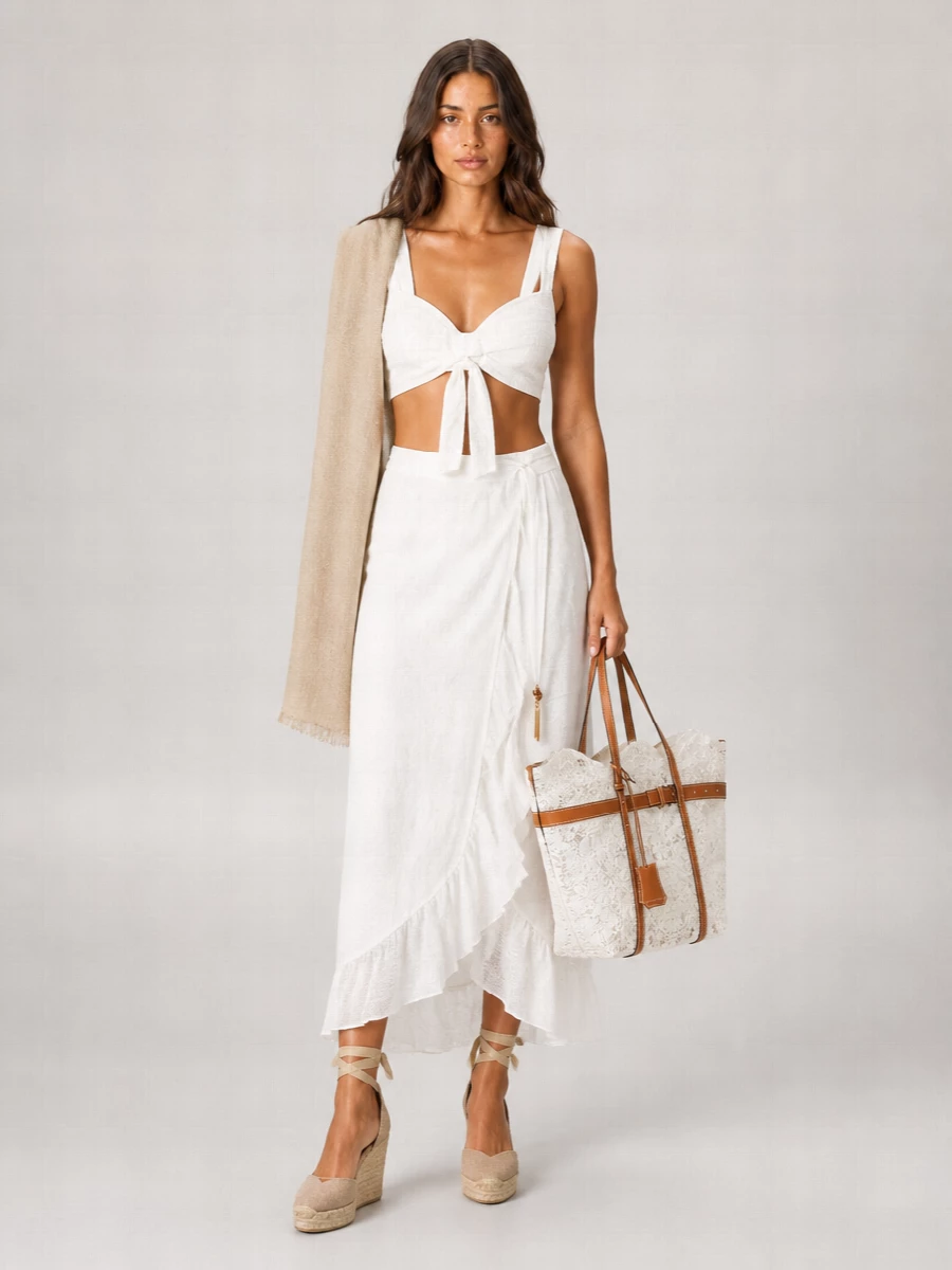 Zimmermann Cotton-Blend Long Skirt
