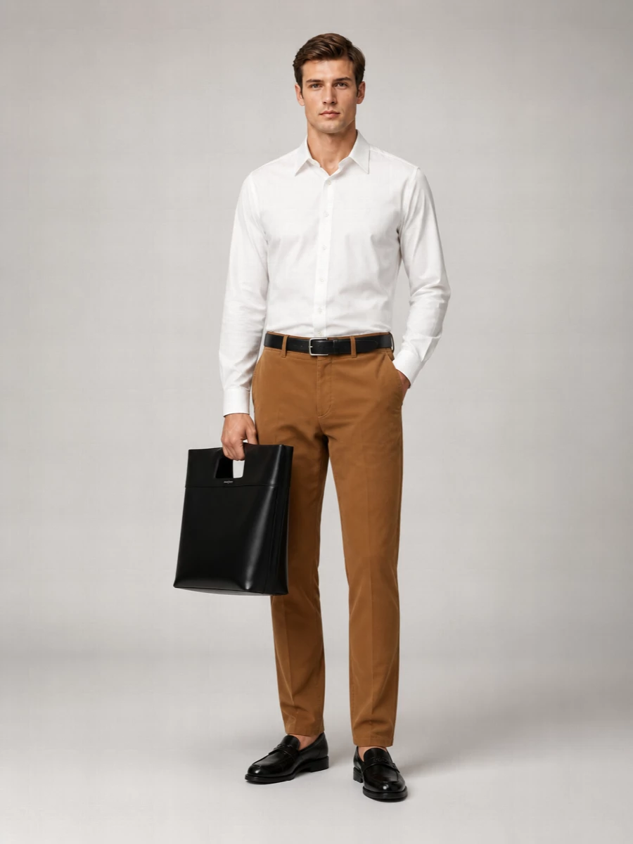 Mc Queen Low-Rise Straight-Leg Chinos