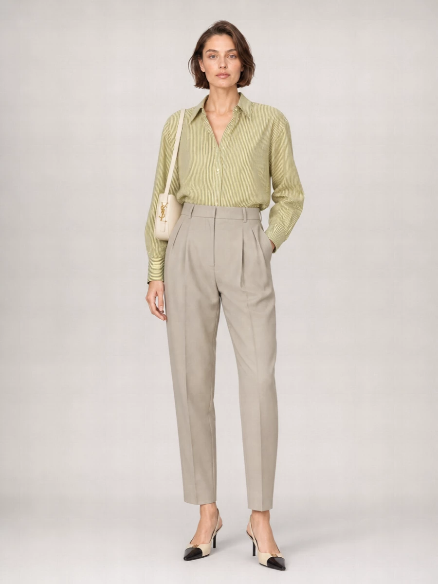 Saint Laurent Striped Cotton Poplin Shirt